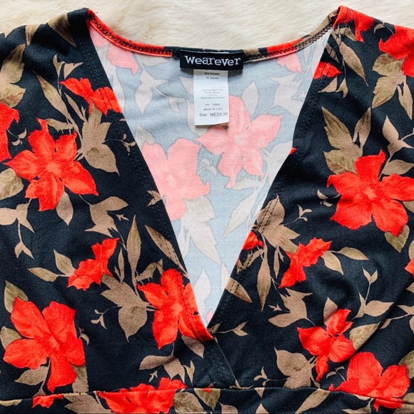 Flowering short romper with  long sleeve - Picture 3 of 5